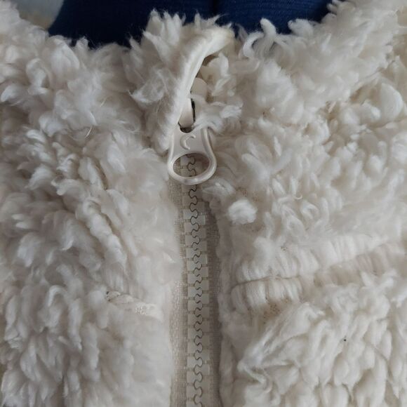 Zyia Active Cream Hooded Teddy Vest Size XL - Picture 3 of 8